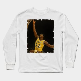 Magic Johnson - Vintage Design Of Basketball Long Sleeve T-Shirt